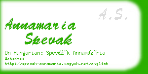 annamaria spevak business card